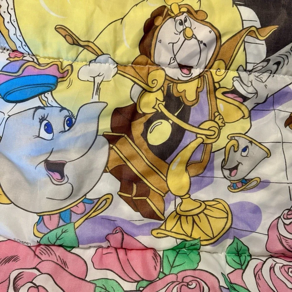 Vintage Beauty & The Beast Sleeping Bag Belle 1990s Disney 27x55